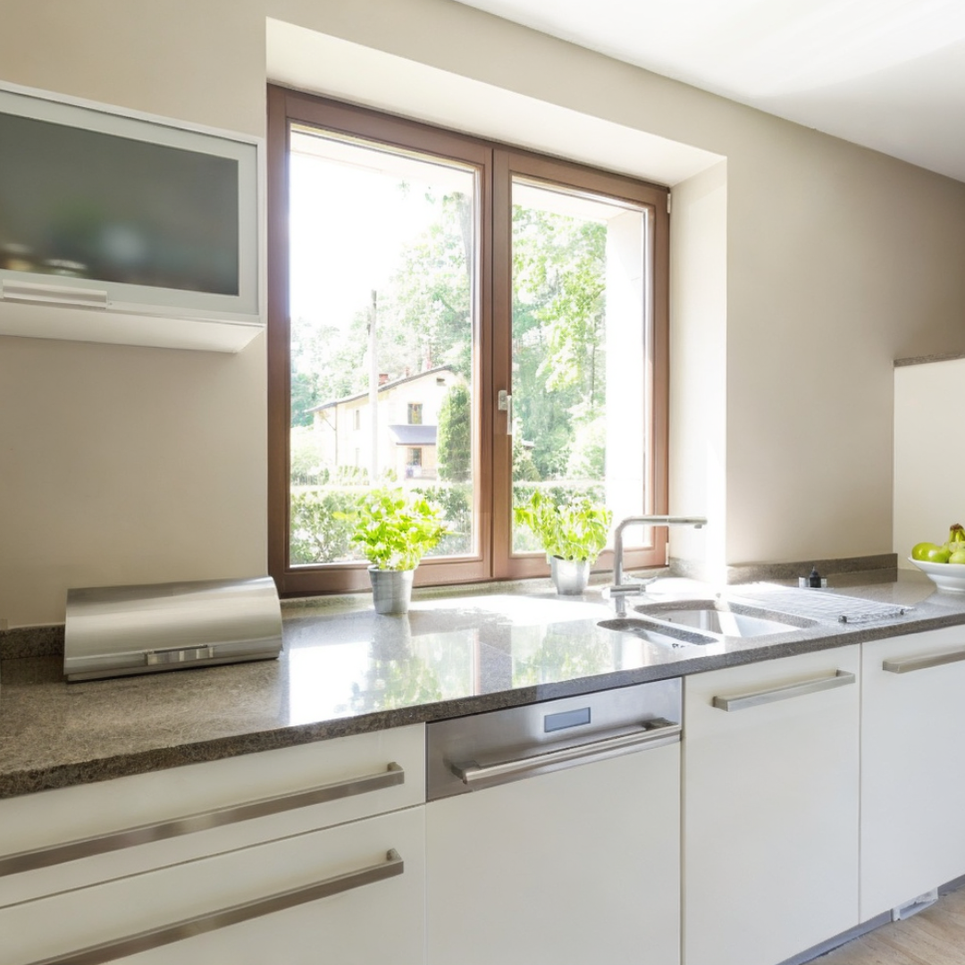 Kitchen window blind fitting