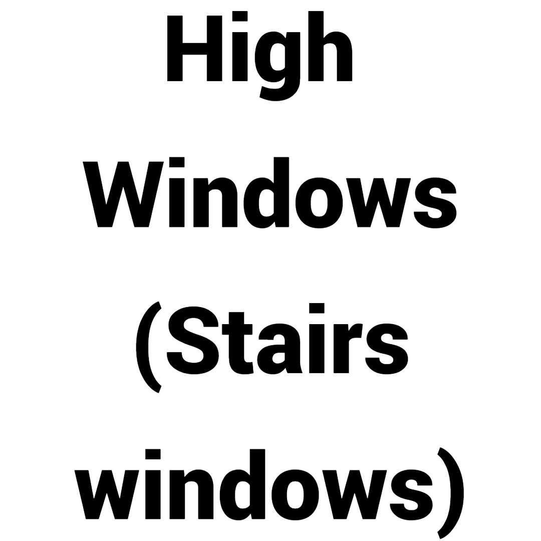High window blind fitting
