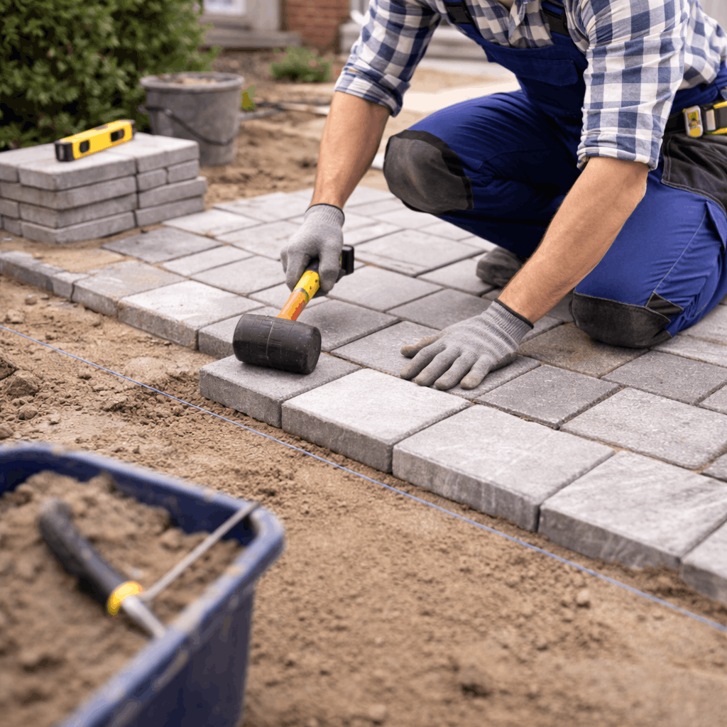 Block paving installation