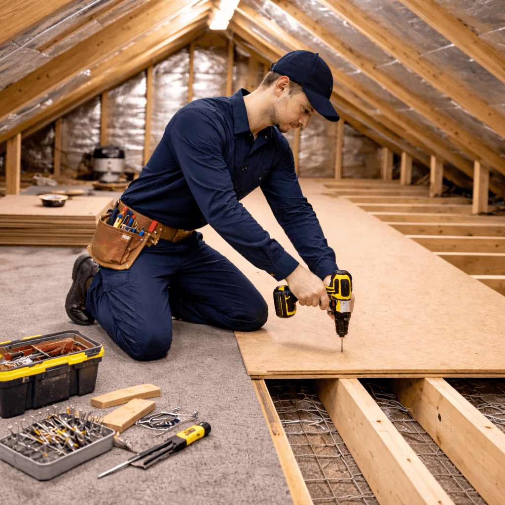 Loft boarding small areas per square metre