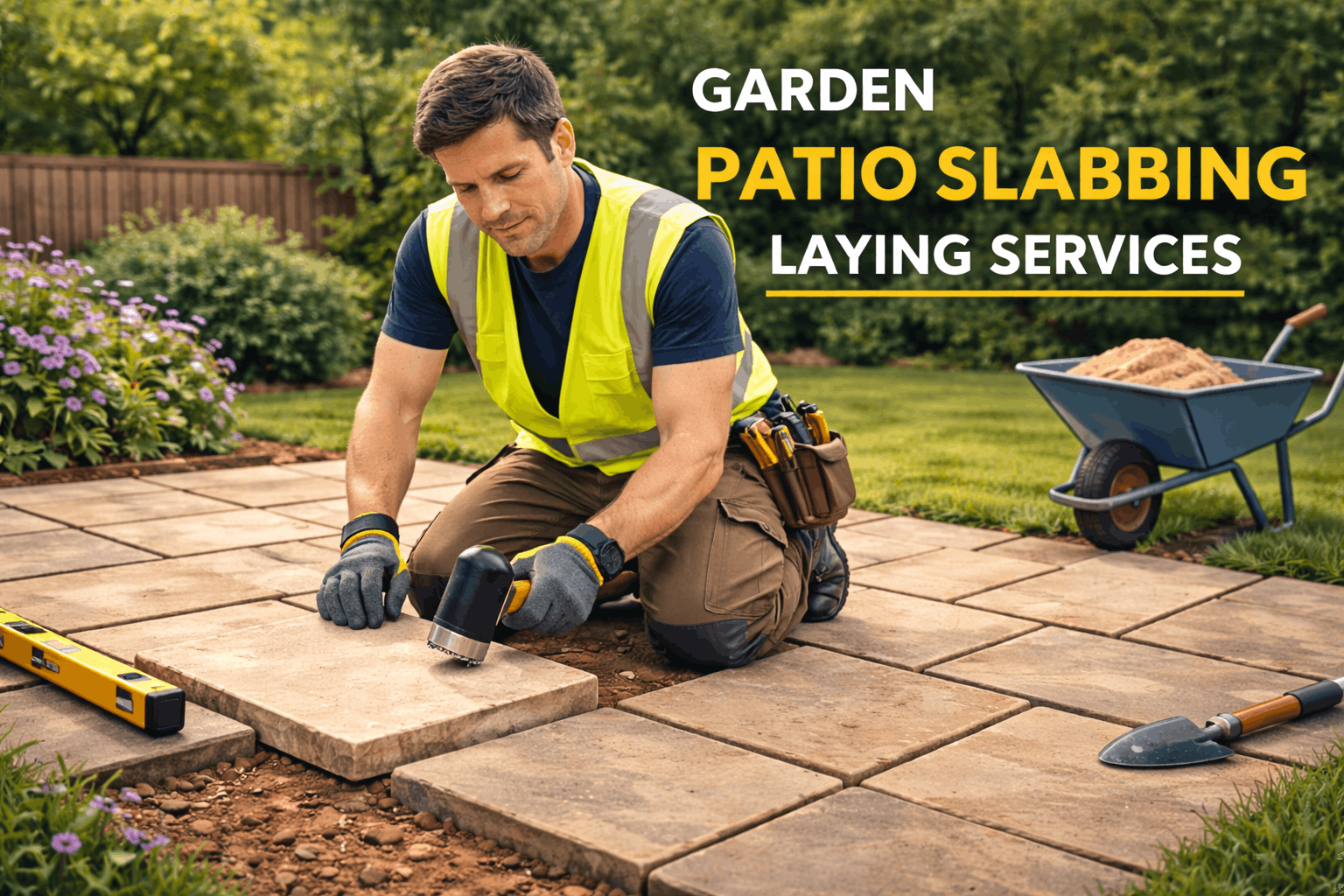 Garden patio slabing laying SERVICES SOUTHAMPTON