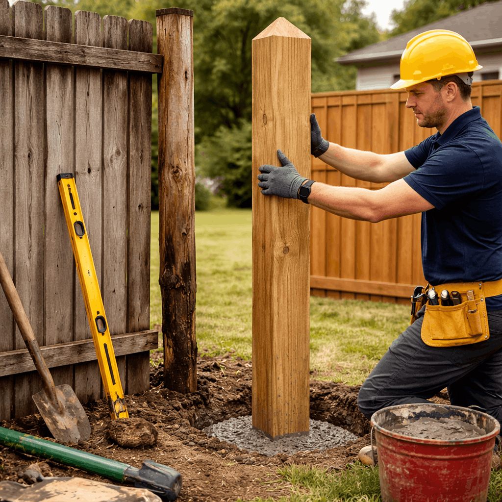 Wood Fence Post Southampton