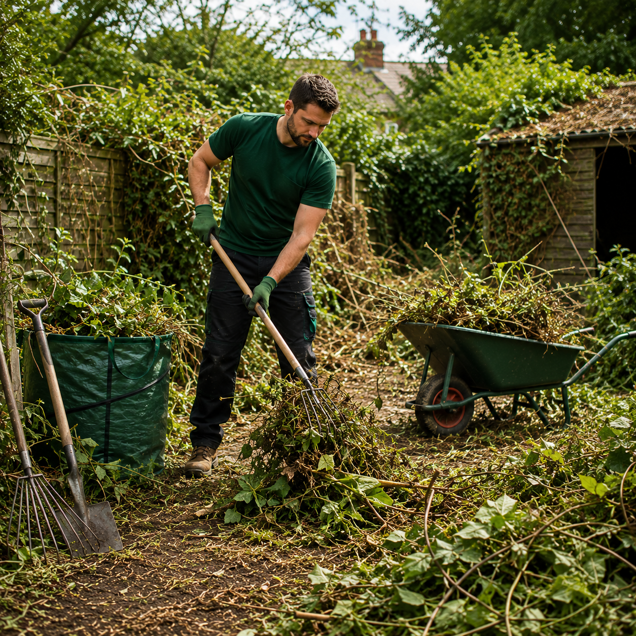 Garden clearance Southampton overgrown garden