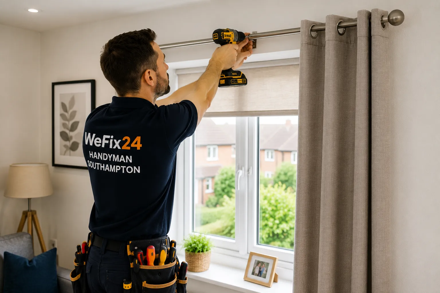 Blind and curtain pole fitting in Sarisbury Green