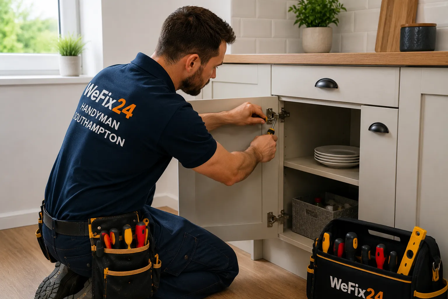 Kitchen cabinet and cupboard repairs in Sarisbury Green