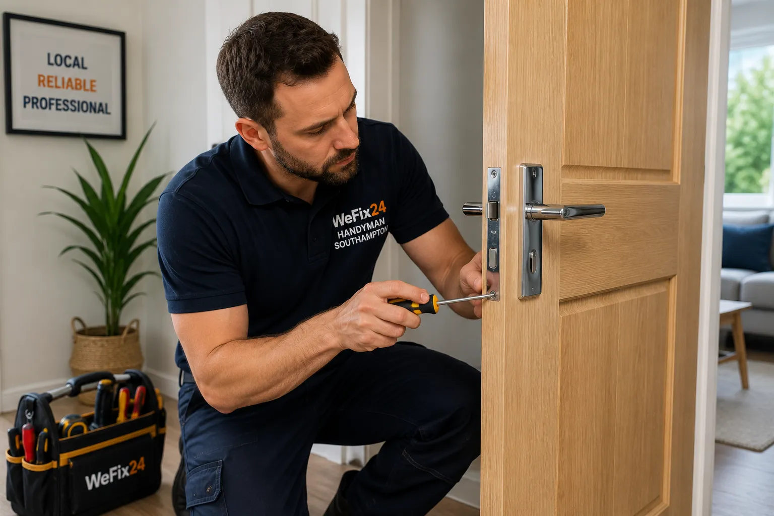 Internal door repair and adjustment in Sarisbury Green