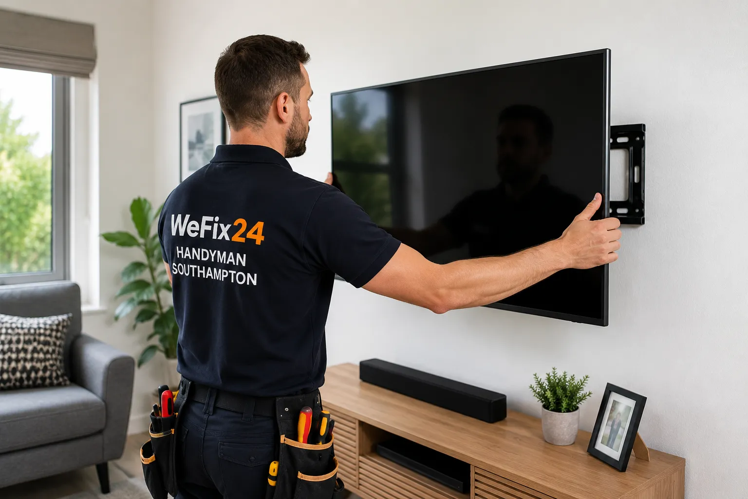 Television wall mounting service in Sarisbury Green
